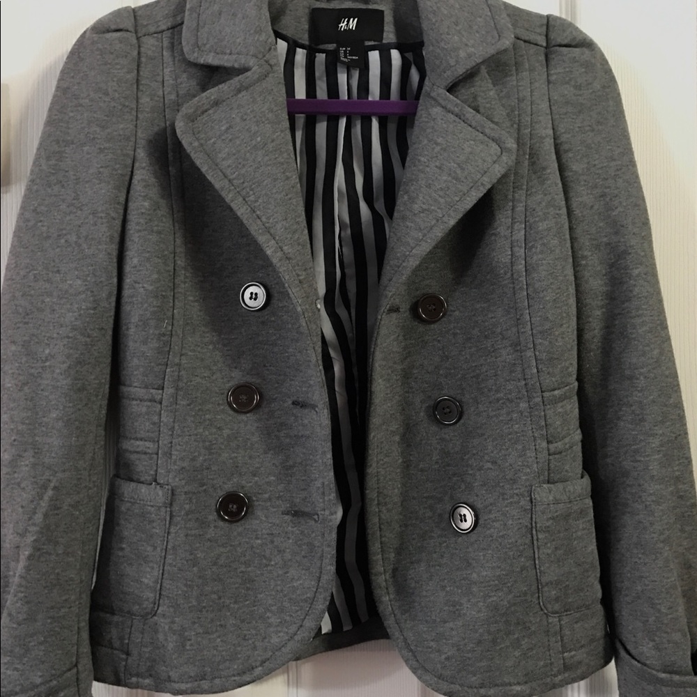 H&M grey coat size 4